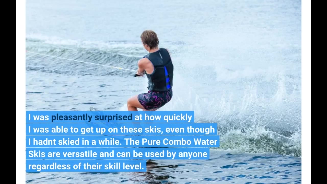 Read Feedback: RAVE Sports Pure Combo Water Skis - Adult BlackBlue