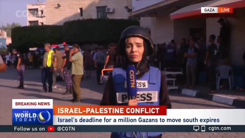 CGTN correspondent breaks down in tears while reporting in Gaza