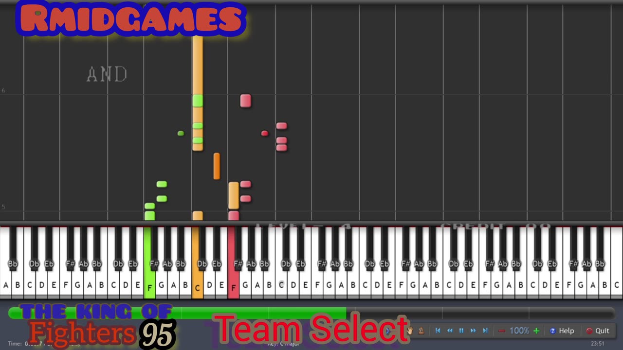 The King Of Fighters 95 - Team Select ~ Piano ( Midi )