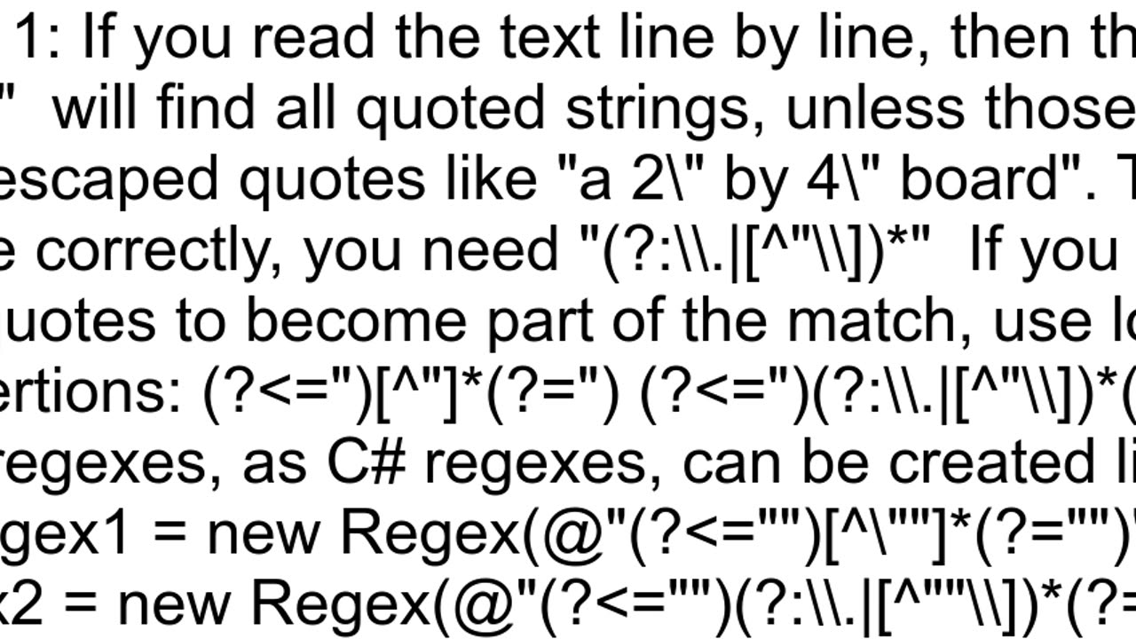 How to match string in quotes using Regex