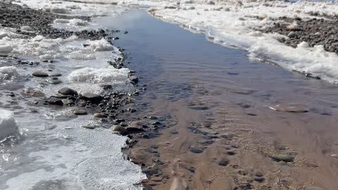 beautiful winter beach