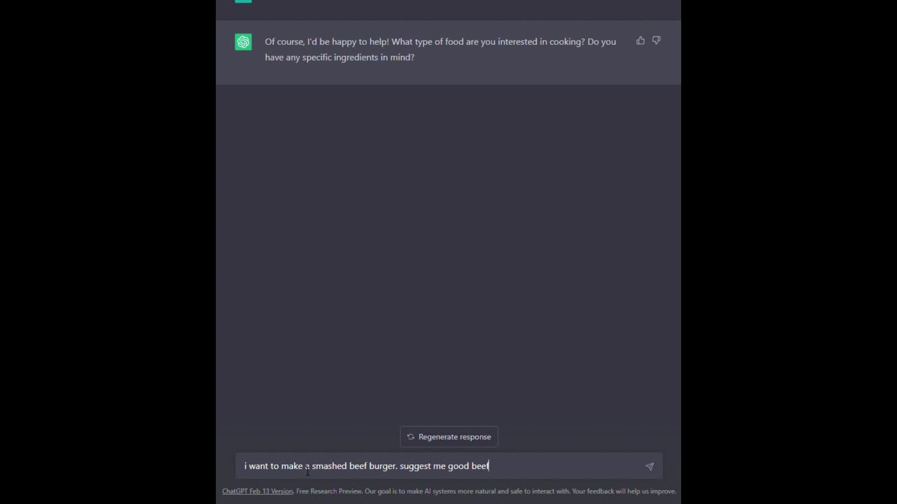 ChatGPT helps you make Good Smashed Beef Burgers