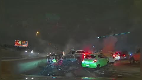 6th Avenue Pileup Dashcam in Colorado