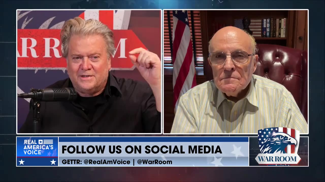 Rudy Giuliani Joins The WarRoom LIVE After Surrendering At Atlanta Jail