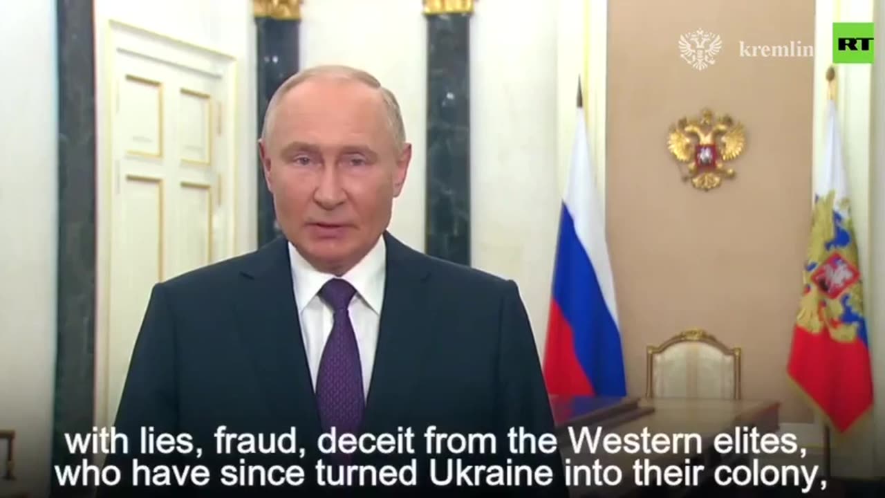 🇷🇺 Russian President Putin says Western elites turned Ukraine into their colony.