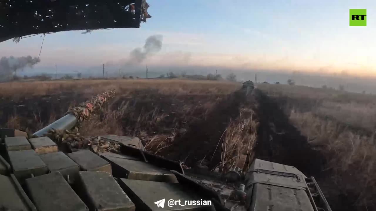 Attack of Russian tanks from the Avdeevsky direction