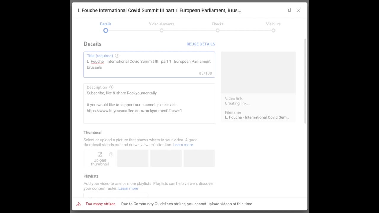 Youtube blocks European parliament videos