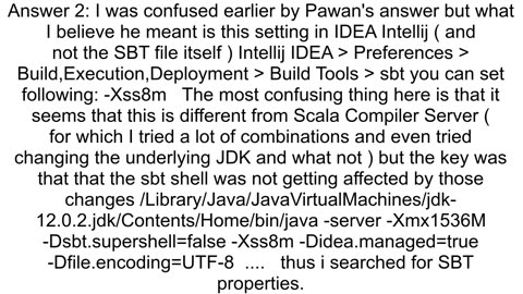 javalangStackOverflowError in intellij even after changing Xss property