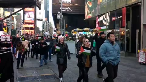 Thanksgiving protesters at Times Square - NUTTY NEW YORKERS!!!