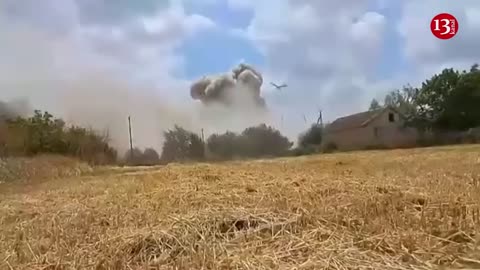 Russian command post and military base on fire