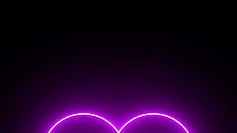 989. Love Two Hearts Pink and Blue Neon Screen #Shorts