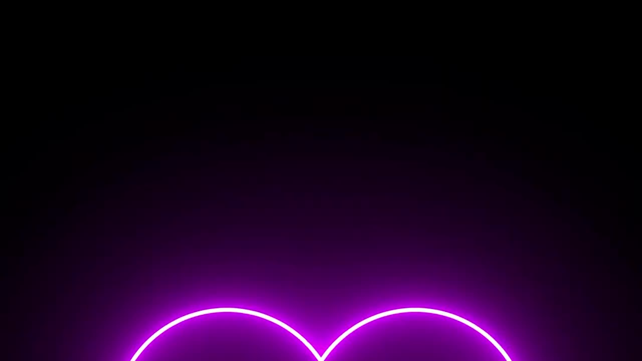 989. Love Two Hearts Pink and Blue Neon Screen #Shorts