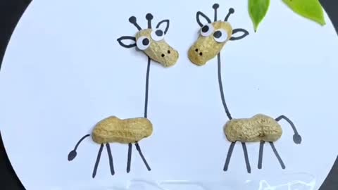 Surely children like to make their own Giraffes from Peanut Shells.. Isn't that funny?