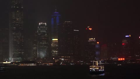 HONG KONG - Central District at Night