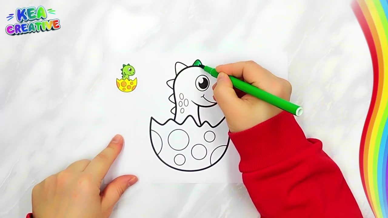 Dinosaur - How To Color a Dinosaur-Color Pages For Childrens. Enjoy!🦖🦕- FREE images HD Download👇