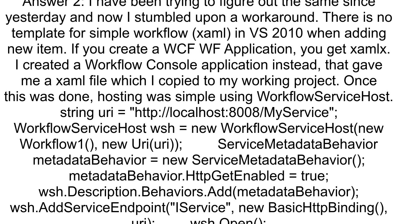 Can I create a WCF workflow using the standard Workflow activity templates