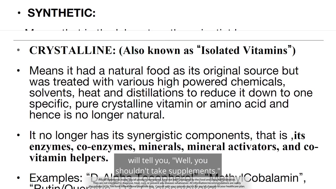 Quality First! Dosages, Milligrams, absorption... Avoid high dose Synthetics/Isolated ingredients