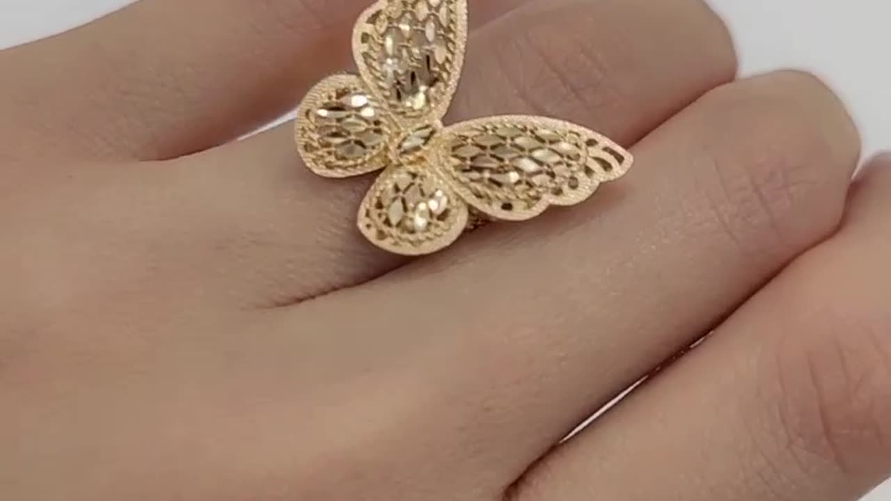 2023 butterfly ring #goldjewellery #gold #jewelry