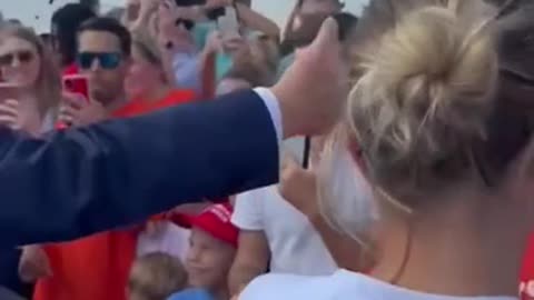 Thousands Come Out To See Trump Assist In Hurricane Relief Efforts