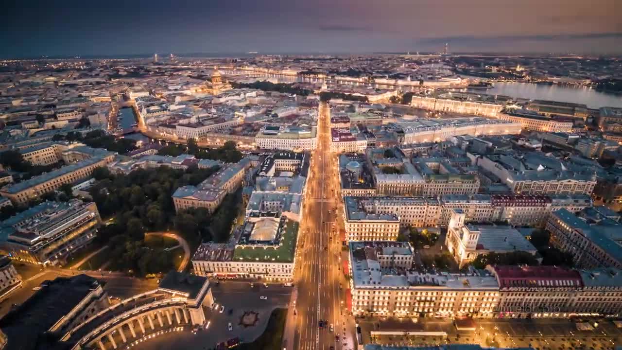 The city of white nights - Saint Petersburg drone video Timelab.pro