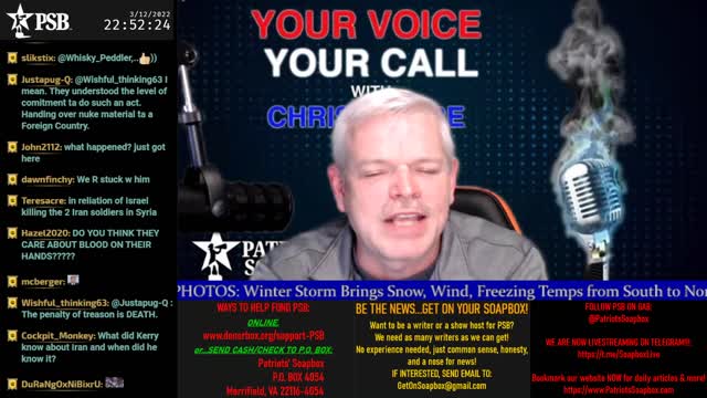 2022-03-12 22:45 EST - Your Voice, Your Call: with Chris Moore