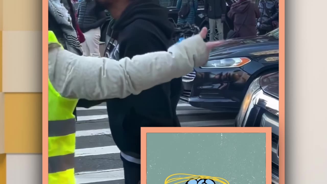 NYC Traffic Clash, Angry Driver vs. Pro-Palestinian