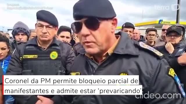 Coronel da PM-PR permite bloqueio parcial de manifestantes e admite estar ‘prevaricando’