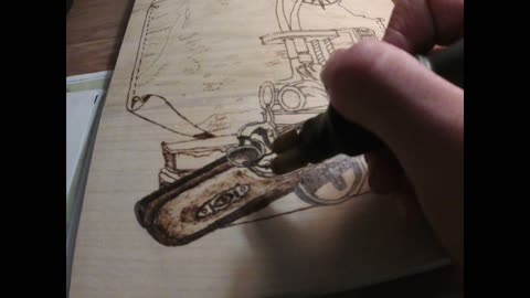 Woodburning a Philadelphia Derringer