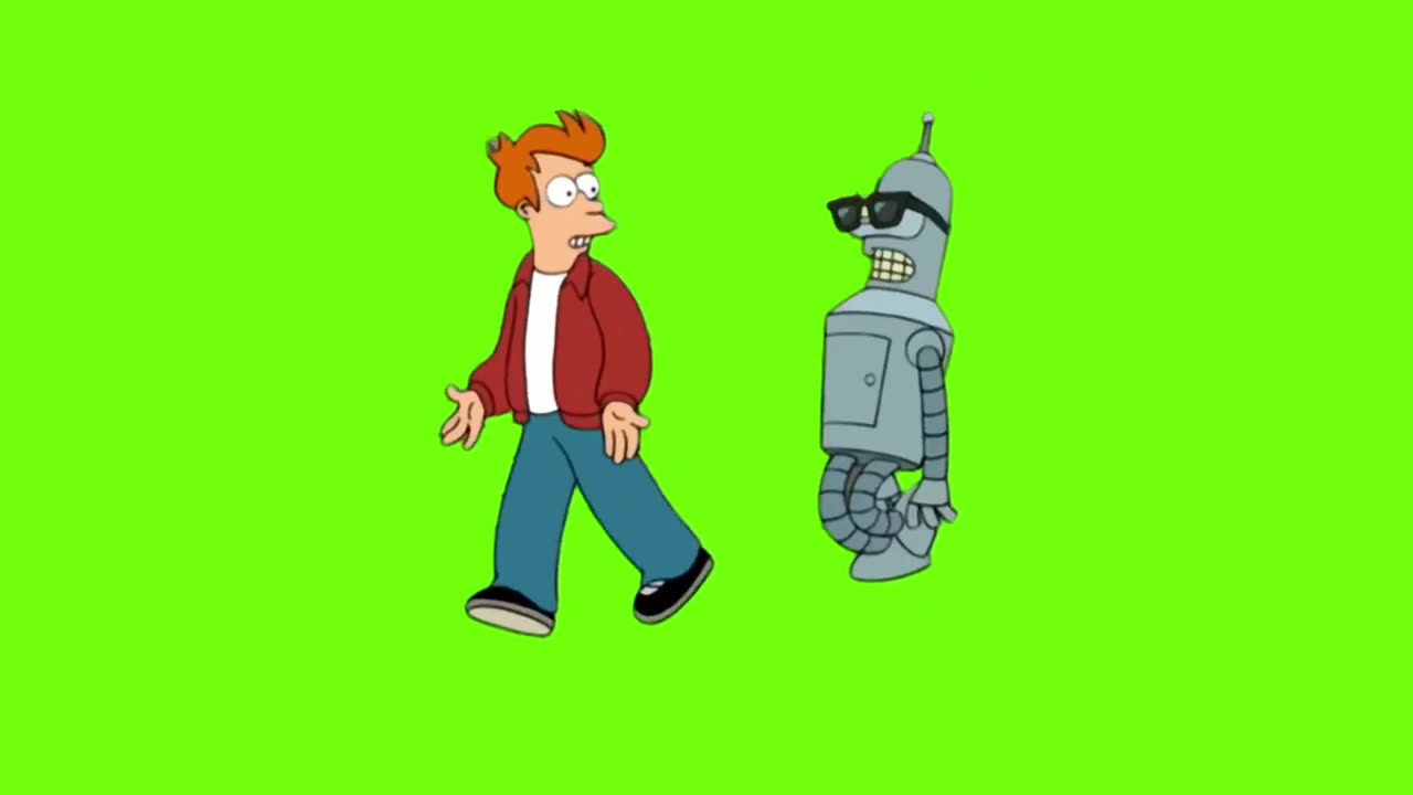 Futurama What are we doing in this bad neighbourhood Green screen