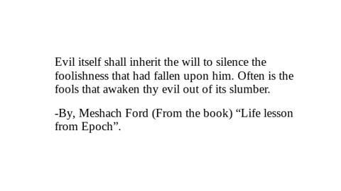 "Life Lesson from Epoch" Checkout Description