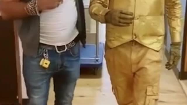 funny golden mime