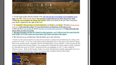 Revelation 3:1-6 Sardis - The Dead Church