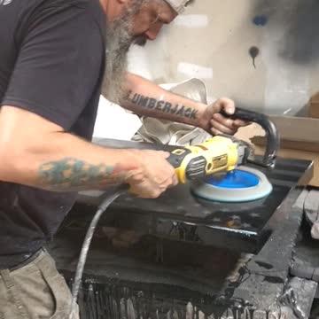 Polishing American Flag