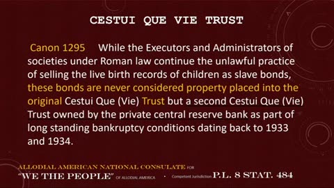 Cestui Que Vie Trust (Act of 1666)