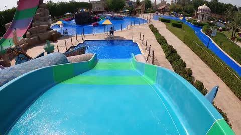 Water Slides at Al Montazah Water Park in Sharjah