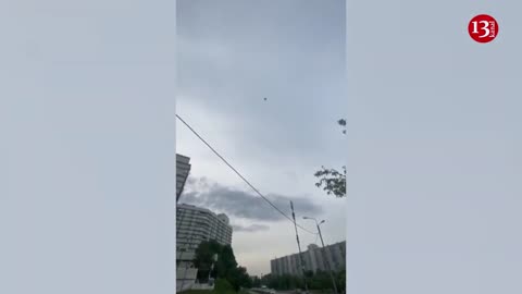 Flag of “Freedom of Russia" legion fighting on Ukraine’s side was raised in the sky over Moscow