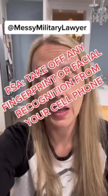 Do NOT use Fingerprint or Facial Recognition on your devices!