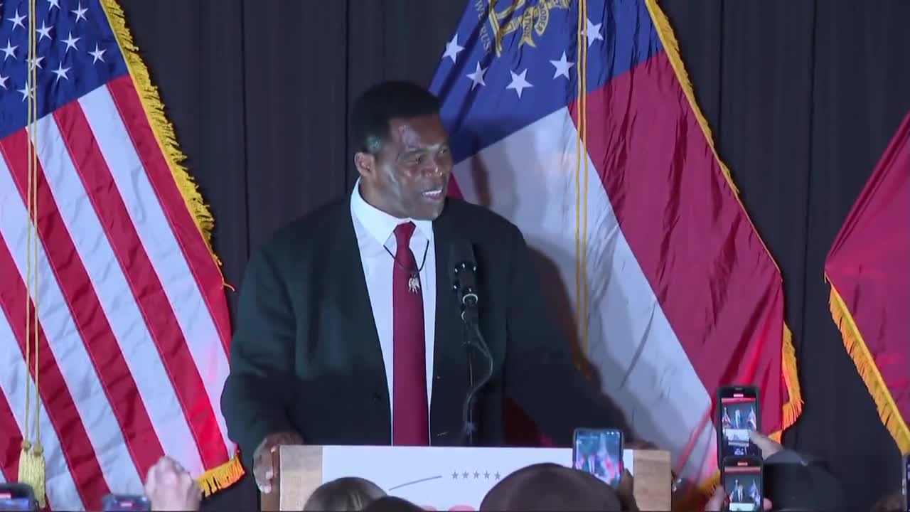 Herschel Walker Speaks On Too-close-To-Call Georgia Senate Race