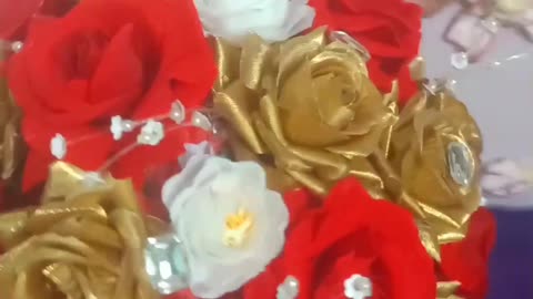 Bridal bouquet making