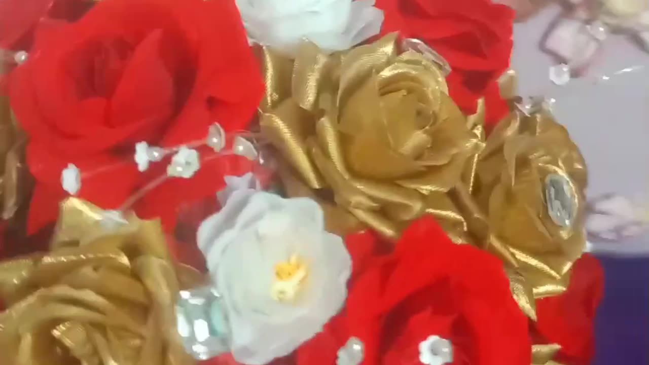 Bridal bouquet making