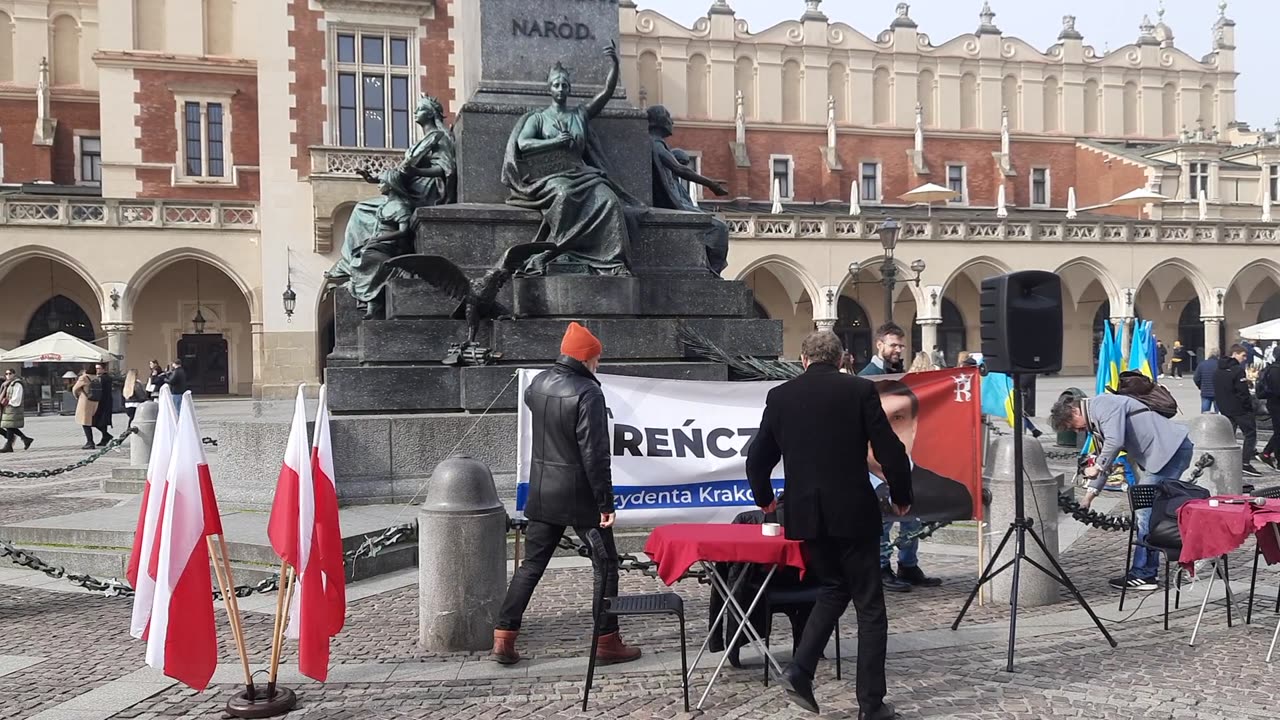 Reklama „Adam Harenczyk na Prezydenta Miasta”, Rynek Starego Miasta, Kraków, Polska