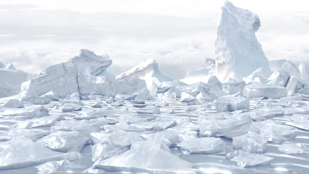 Antarctica Frozen Glacier