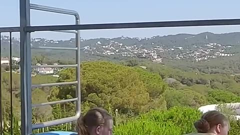 Sliding GIRL At Waterplanet Waterpark SPAIN