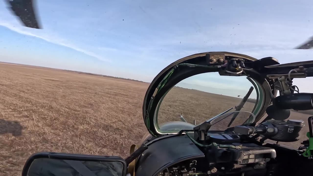 Footage from Ukrainian Helicopter Pilot