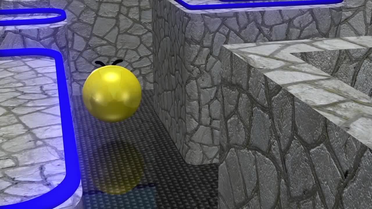 Short video with pac man 3D
