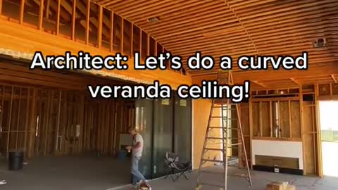 Outdoor veranda patio with a curved bricked ceiling!