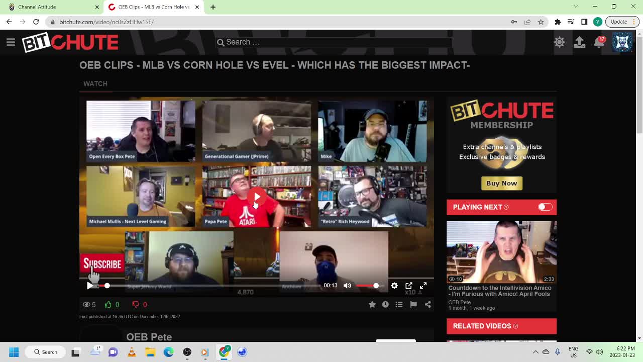 OEB Pete Monday - Some Retarded Discussion with Mike Mullis and Papa Pete