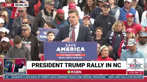 Bo Hines Full Speech at President Trump Rally in Selma, NC.