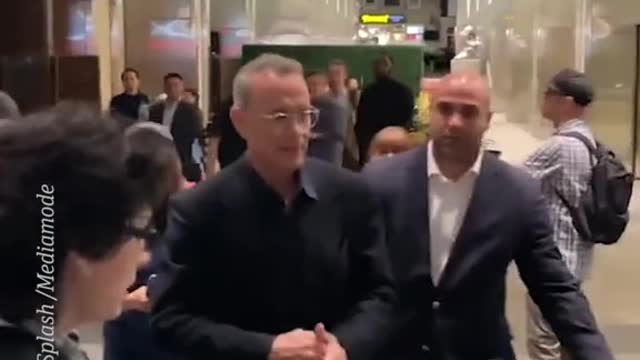 Tom Hanks explodes at a group of overzealous fans