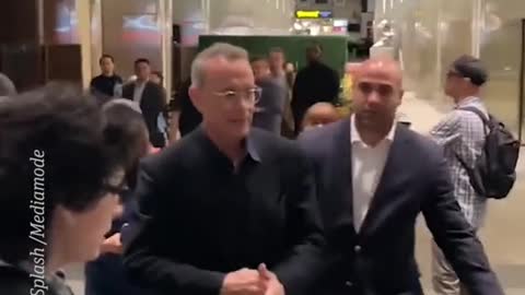 Tom Hanks explodes at a group of overzealous fans